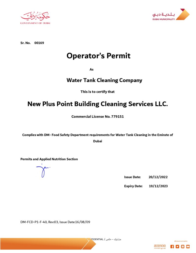 Best Water Tank Cleaning Services In Dubai DM Approved Services